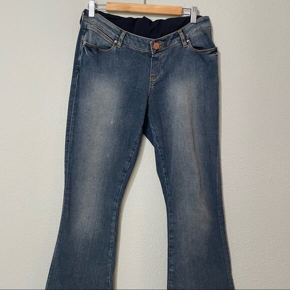ASOS Maternity Bootcut Tummy Panel Jeans Womens 8 Blue Denim Casual Fall - Picture 2 of 8